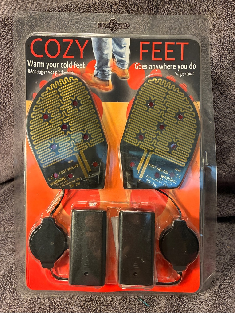 Heated Insoles Foot Warmers - Black